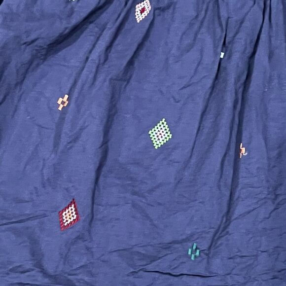 Topshop Lightweight Blue Embroidered Tassel Tank Top Women’s 10 - Picture 4 of 4